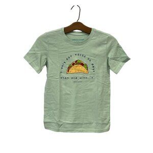 Life Is Good Quirky Eat Tacos on Days that End with Y Crusher T Shirt Kids M NEW